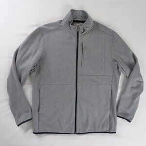 Duluth Trading Co Gray Full Zip Threshold Fleece High Neck Jacket Multi Pocket